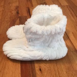 White Furry Slippers